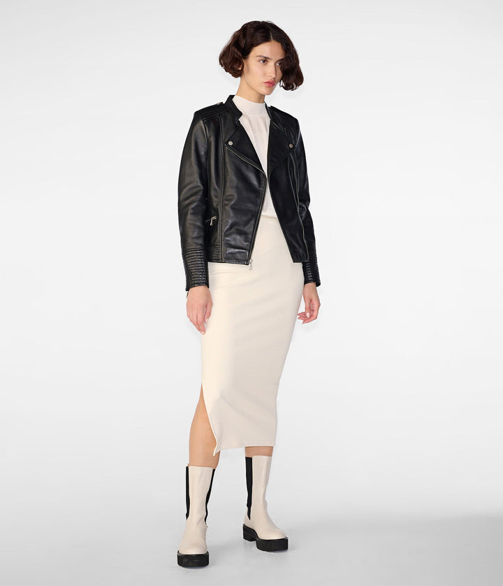 Monica Asymmetrical Leather Jacket - Rare Leather