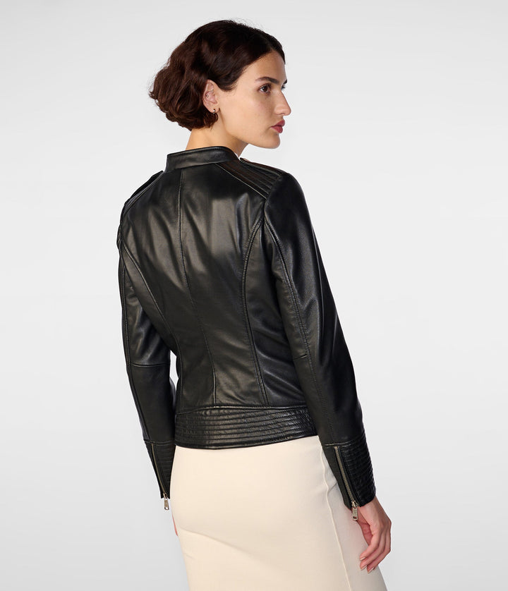 Monica Asymmetrical Leather Jacket - Rare Leather