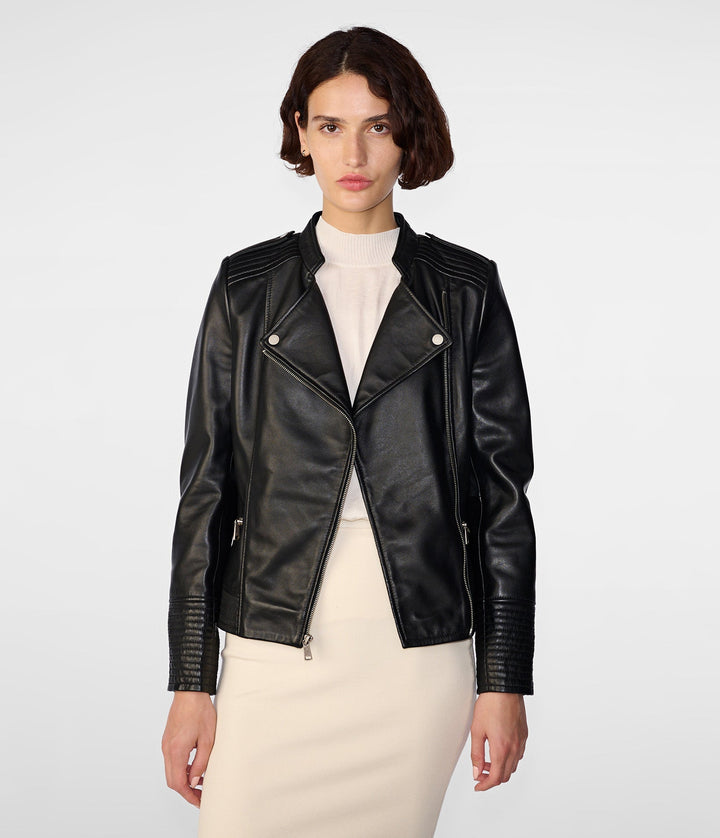 Monica Asymmetrical Leather Jacket - Rare Leather