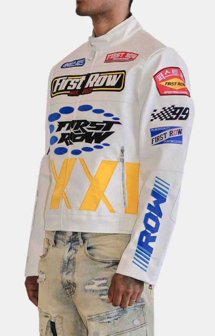MOTOR RACING LEATHER JACKET - Rare Leather Order Now !!