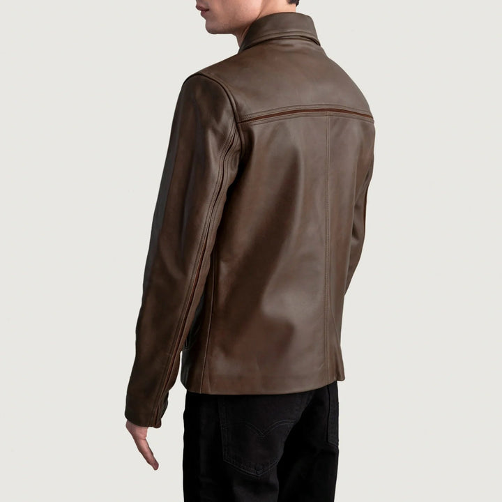Mystical Pullup Brown Leather Jacket - Rare Leather