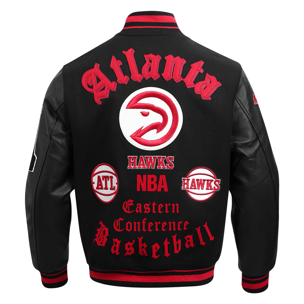 NBA ATLANTA HAWKS OLD ENGLISH WOOL VARSITY JACKET – Premium OLD
