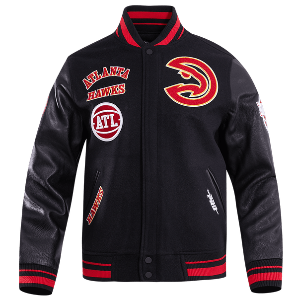 NBA ATLANTA HAWKS RETRO CLASSIC RIB WOOL VARSITY JACKET - Rare Leather