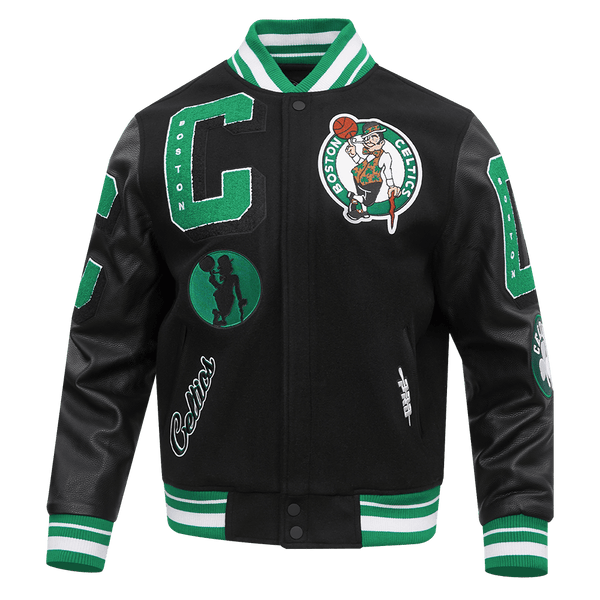 NBA BOSTON CELTICS MASHUP RIB WOOL VARSITY JACKET - Rare Leather
