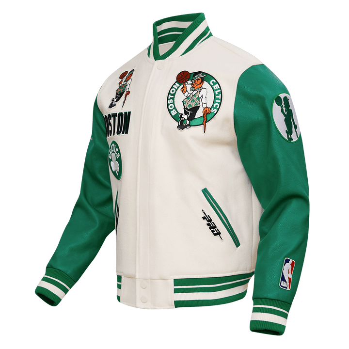 NBA BOSTON CELTICS RETRO CLASSIC WOOL VARSITY JACKET - Rare Leather