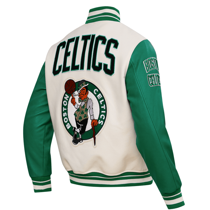 NBA BOSTON CELTICS RETRO CLASSIC WOOL VARSITY JACKET - Rare Leather