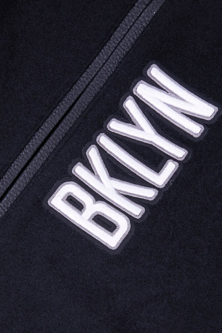 NBA BROOKLYN NETS RETRO CLASSIC RIB WOOL VARSITY JACKET - Rare Leather
