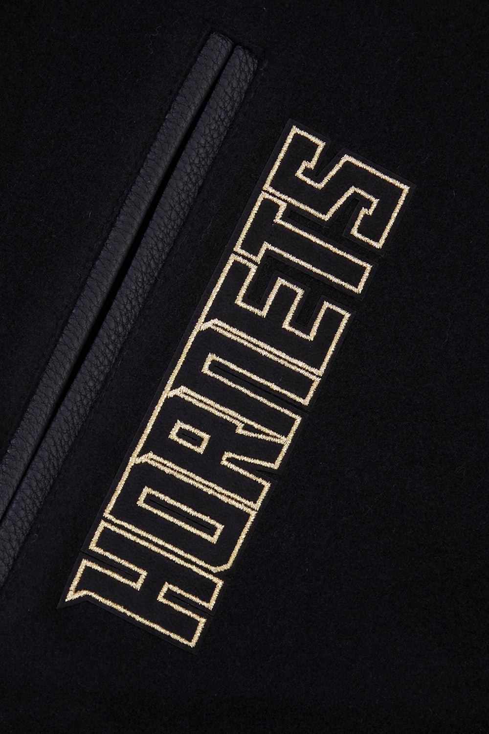 CHARLOTTE HORNETS ブラックジャケット NBA NBA CHARLOTTE HORNETS BLACK & GOLD WOOL VARSITY JACKET