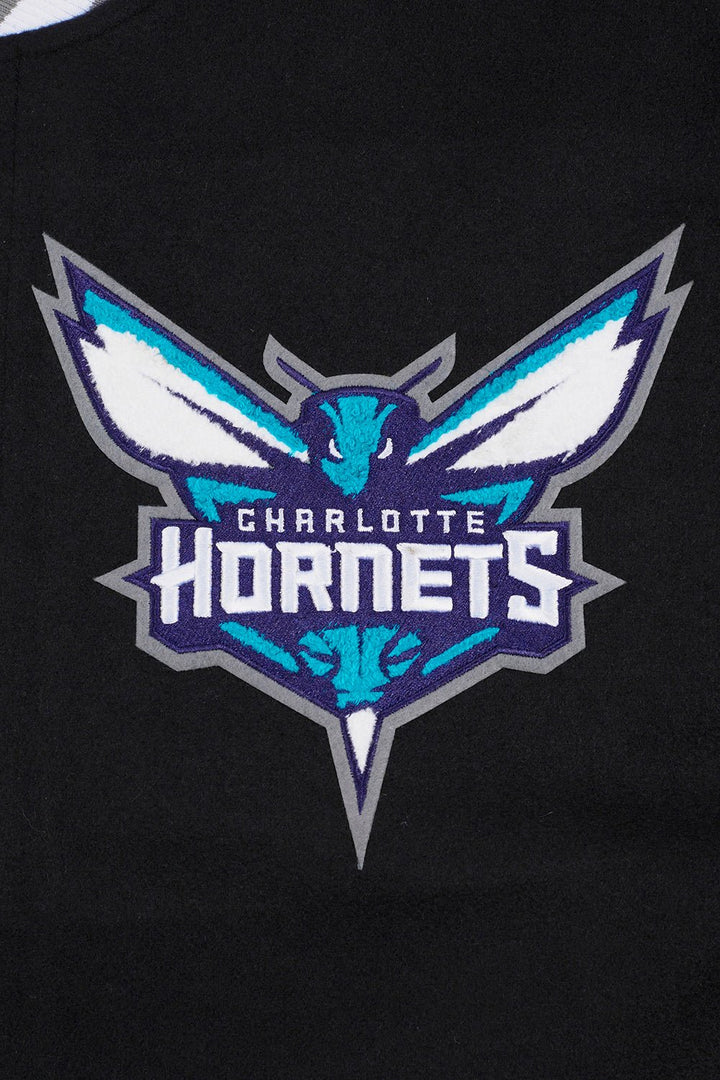 NBA CHARLOTTE HORNETS MASHUP RIB WOOL VARSITY JACKET - Rare Leather