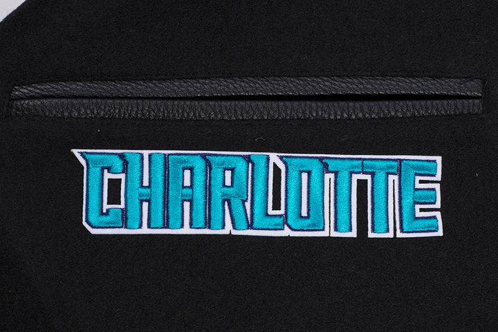 NBA CHARLOTTE HORNETS MASHUP RIB WOOL VARSITY JACKET - Rare Leather