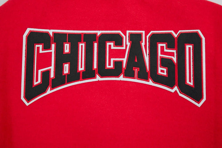NBA CHICAGO BULLS CREST EMBLEM WOOL VARSITY JACKET - Rare Leather