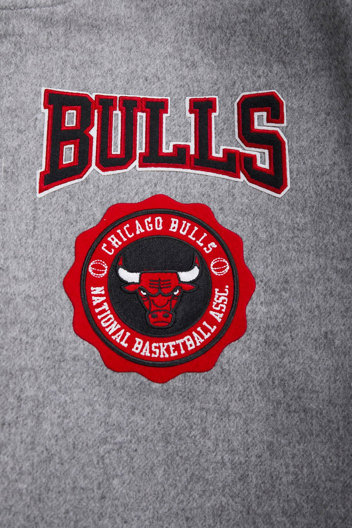 NBA CHICAGO BULLS CREST EMBLEM WOOL VARSITY JACKET - Rare Leather