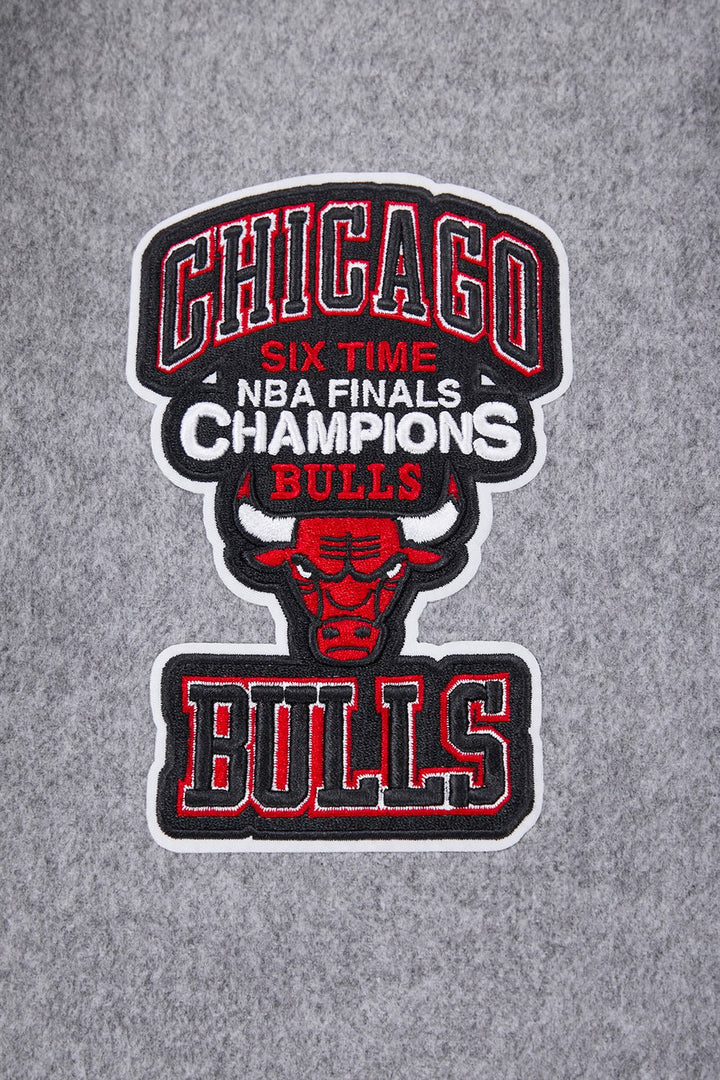 NBA CHICAGO BULLS CREST EMBLEM WOOL VARSITY JACKET - Rare Leather
