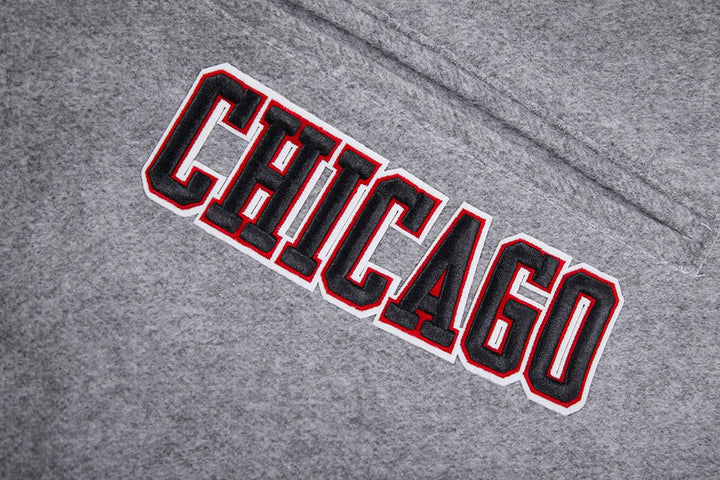 NBA CHICAGO BULLS CREST EMBLEM WOOL VARSITY JACKET - Rare Leather