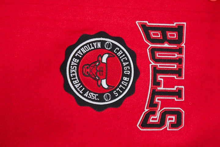 NBA CHICAGO BULLS CREST EMBLEM WOOL VARSITY JACKET - Rare Leather