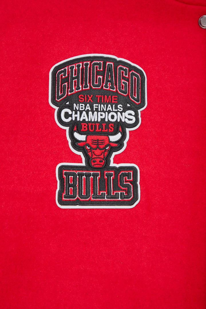 NBA CHICAGO BULLS CREST EMBLEM WOOL VARSITY JACKET - Rare Leather