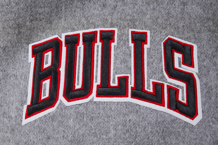 NBA CHICAGO BULLS CREST EMBLEM WOOL VARSITY JACKET - Rare Leather