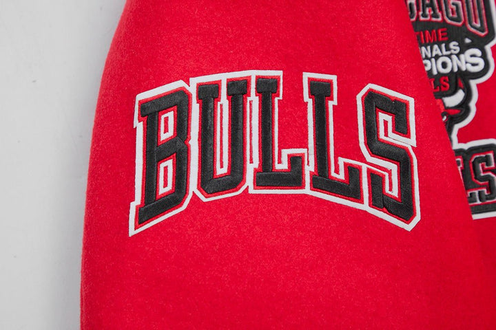 NBA CHICAGO BULLS CREST EMBLEM WOOL VARSITY JACKET - Rare Leather