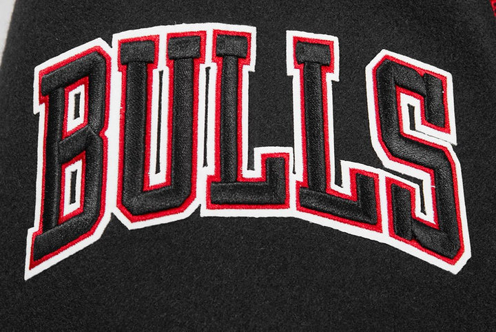 NBA CHICAGO BULLS CREST EMBLEM WOOL VARSITY JACKET - Rare Leather