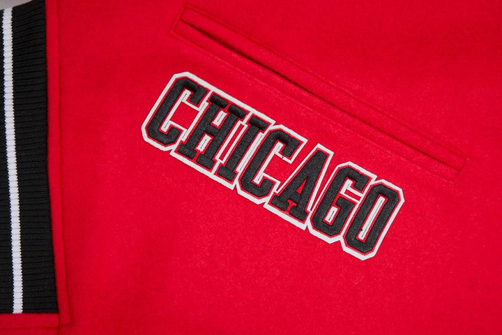 NBA CHICAGO BULLS CREST EMBLEM WOOL VARSITY JACKET - Rare Leather