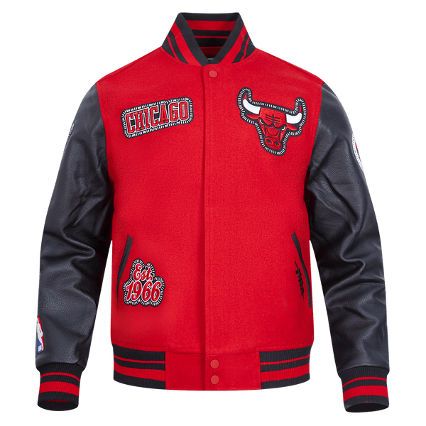 NBA CHICAGO BULLS DIY PICK STITCH WOOL VARSITY JACKET - Rare Leather