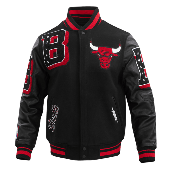 NBA CHICAGO BULLS MASHUP RIB WOOL VARSITY JACKET - Rare Leather