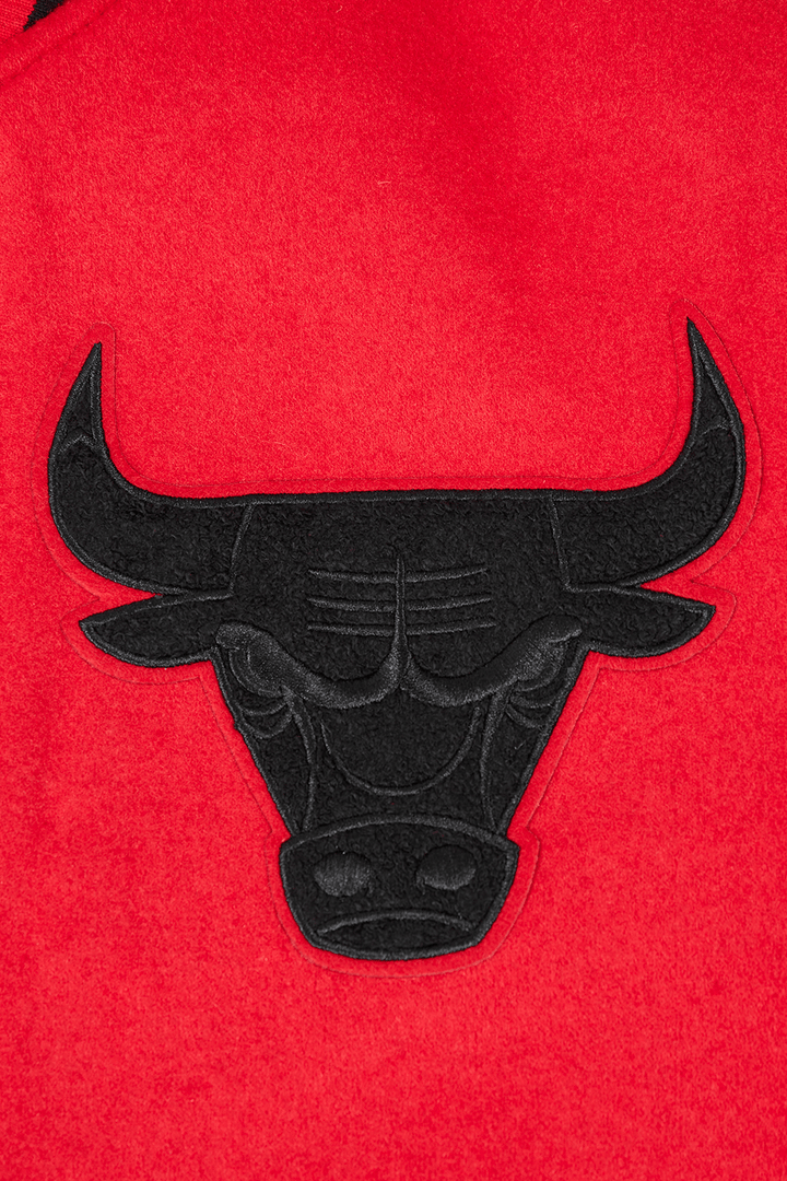 NBA CHICAGO BULLS OLD ENGLISH RIB WOOL VARSITY JACKET - Rare Leather