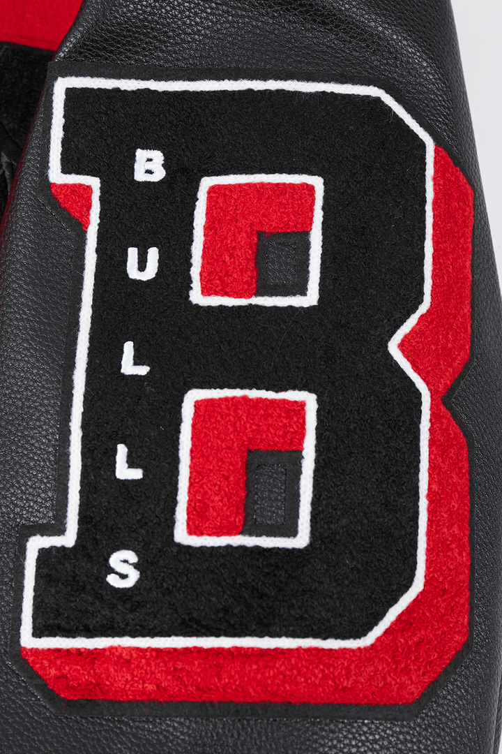 NBA CHICAGO BULLS OLD ENGLISH RIB WOOL VARSITY JACKET - Rare Leather