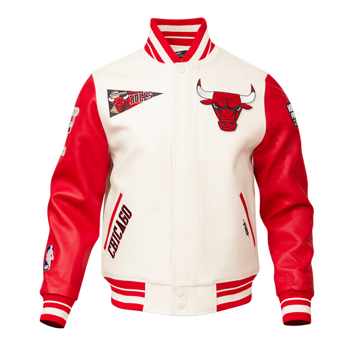 NBA CHICAGO BULLS RETRO CLASSIC RIB WOOL VARSITY JACKET - Rare Leather