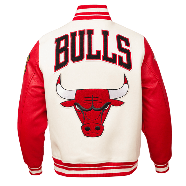 NBA CHICAGO BULLS RETRO CLASSIC RIB WOOL VARSITY JACKET - Rare Leather
