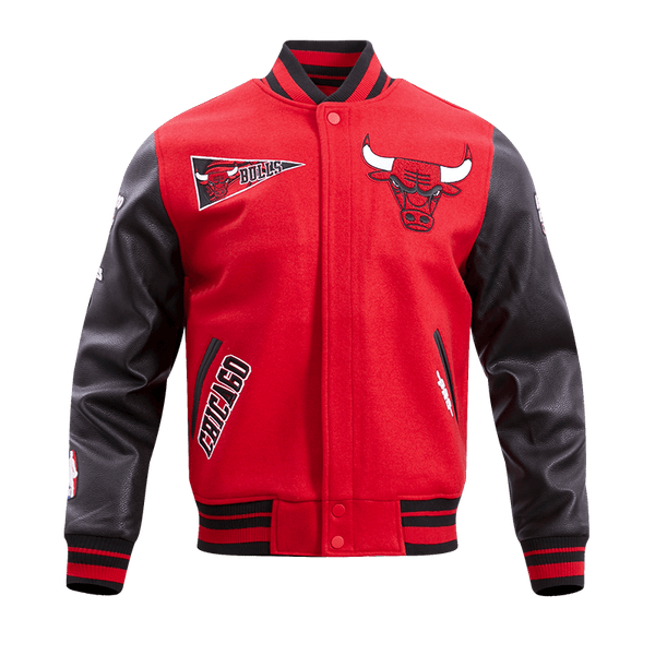 NBA CHICAGO BULLS RETRO CLASSIC RIB WOOL VARSITY JACKET - Rare Leather