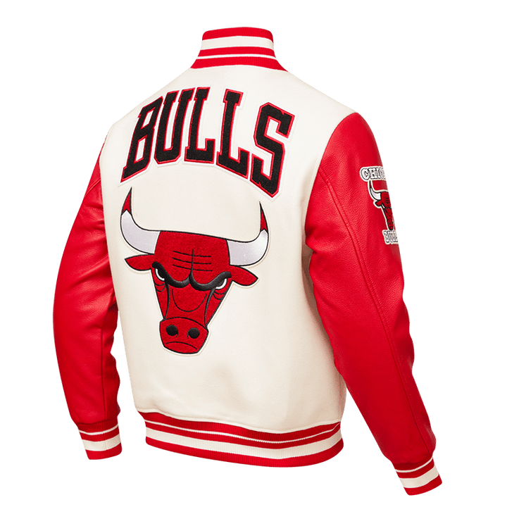 NBA CHICAGO BULLS RETRO CLASSIC RIB WOOL VARSITY JACKET - Rare Leather
