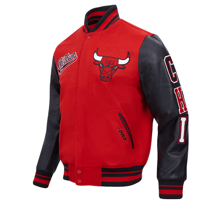 NBA CHICAGO BULLS SCRIPT TAIL WOOL VARSITY - Rare Leather
