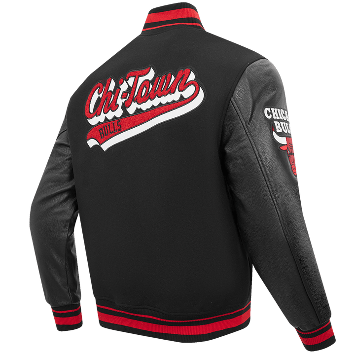 NBA CHICAGO BULLS SCRIPT TAIL WOOL VARSITY - Rare Leather