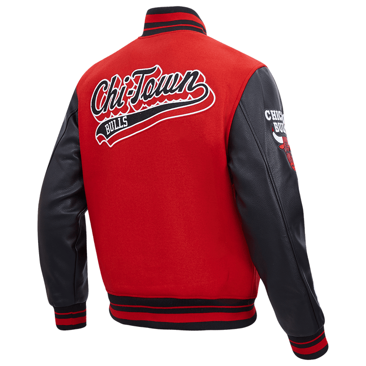 NBA CHICAGO BULLS SCRIPT TAIL WOOL VARSITY - Rare Leather