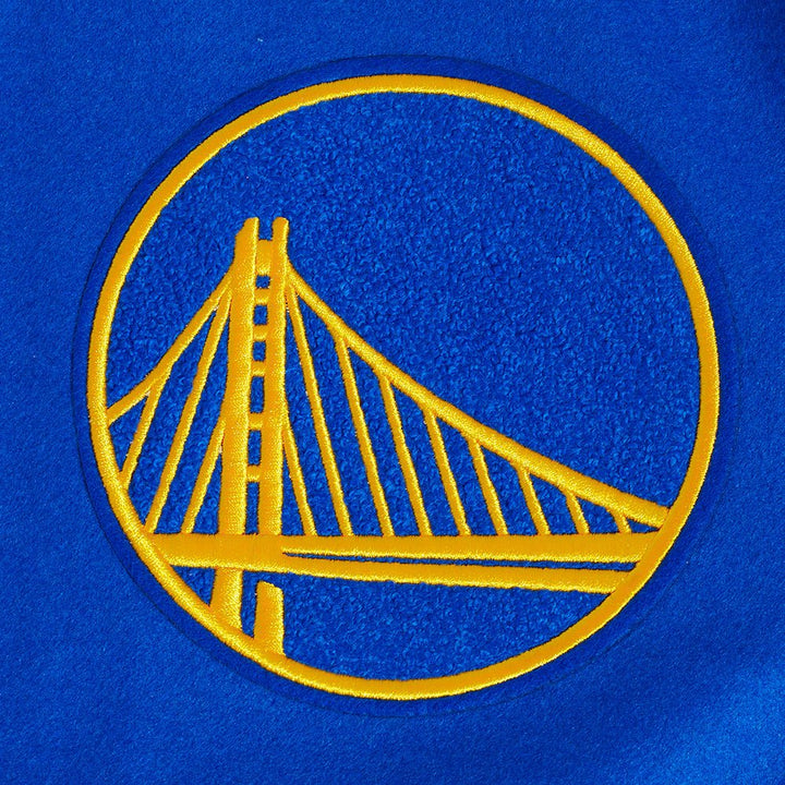 NBA GOLDEN STATE WARRIORS OLD ENGLISH WOOL VARSITY JACKET - Rare Leather