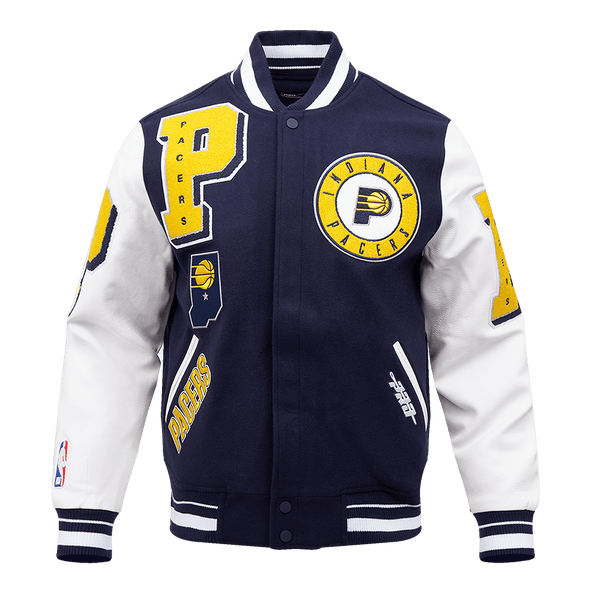 NBA INDIANA PACERS MASHUP WOOL VARSITY JACKET - Rare Leather
