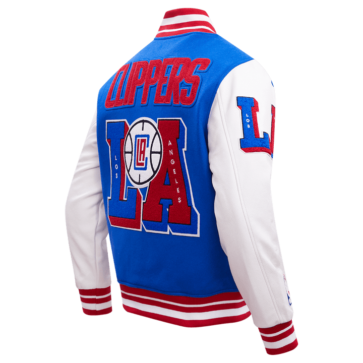 NBA LOS ANGELES CLIPPERS MASHUP RIB WOOL VARSITY JACKET - Rare Leather