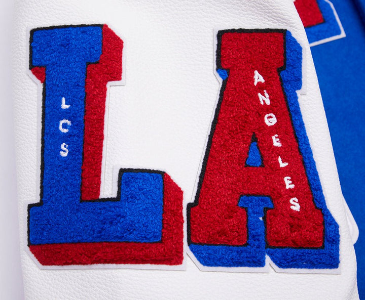 NBA LOS ANGELES CLIPPERS MASHUP RIB WOOL VARSITY JACKET - Rare Leather