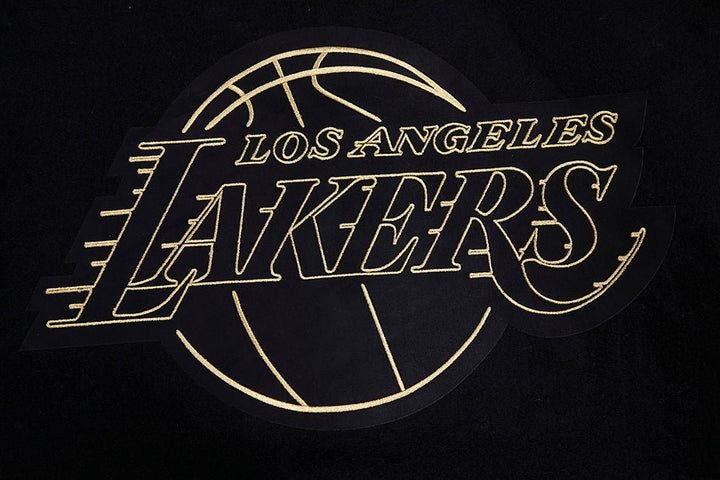 NBA LOS ANGELES LAKERS BLACK & GOLD WOOL VARSITY JACKET - Rare Leather