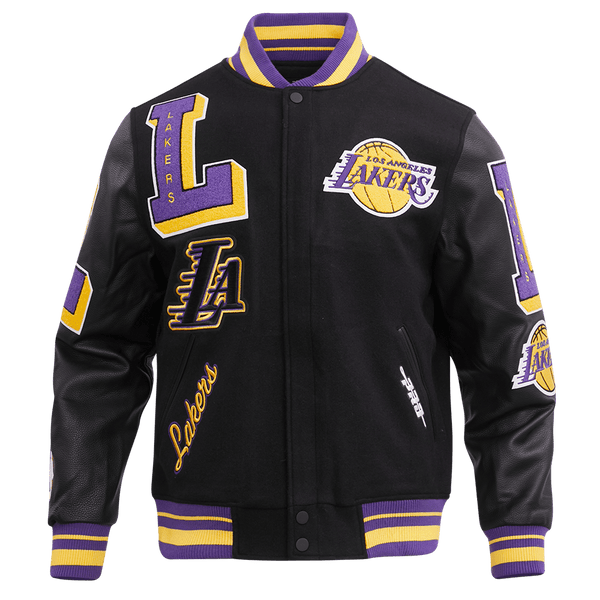 NBA LOS ANGELES LAKERS MASHUP WOOL VARSITY JACKET - Rare Leather