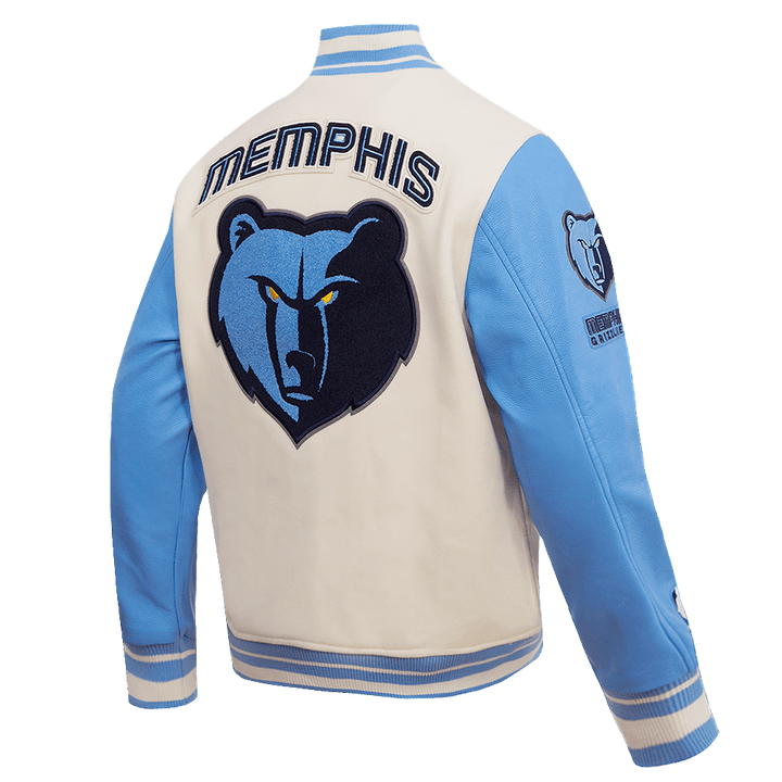 NBA MEMPHIS GRIZZLIES RETRO CLASSIC WOOL VARSITY JACKET - Rare Leather