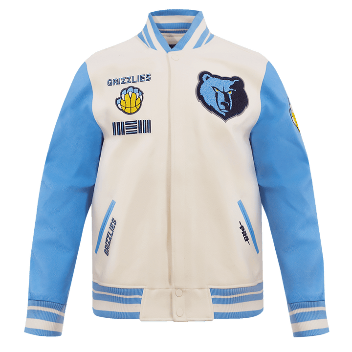 NBA MEMPHIS GRIZZLIES RETRO CLASSIC WOOL VARSITY JACKET - Rare Leather