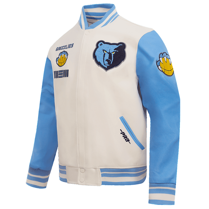 NBA MEMPHIS GRIZZLIES RETRO CLASSIC WOOL VARSITY JACKET - Rare Leather