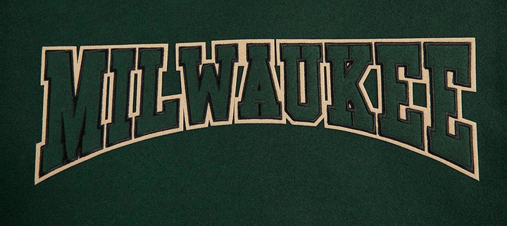 NBA MILWAUKEE BUCKS CREST EMBLEM RIB WOOL VARSITY JACKET - Rare Leather