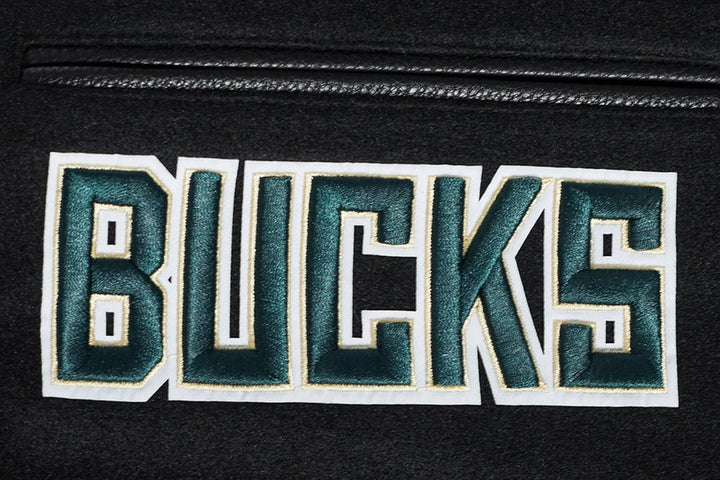 NBA MILWAUKEE BUCKS MASHUP RIB WOOL VARSITY JACKET - Rare Leather