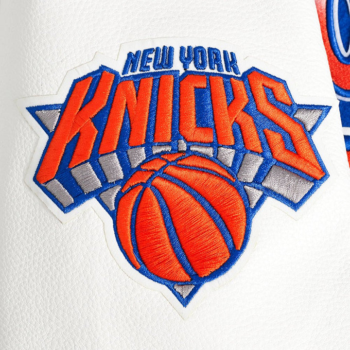 NBA NEW YORK KNICKS TURN IT UP WOOL VARSITY JACKET - Rare Leather