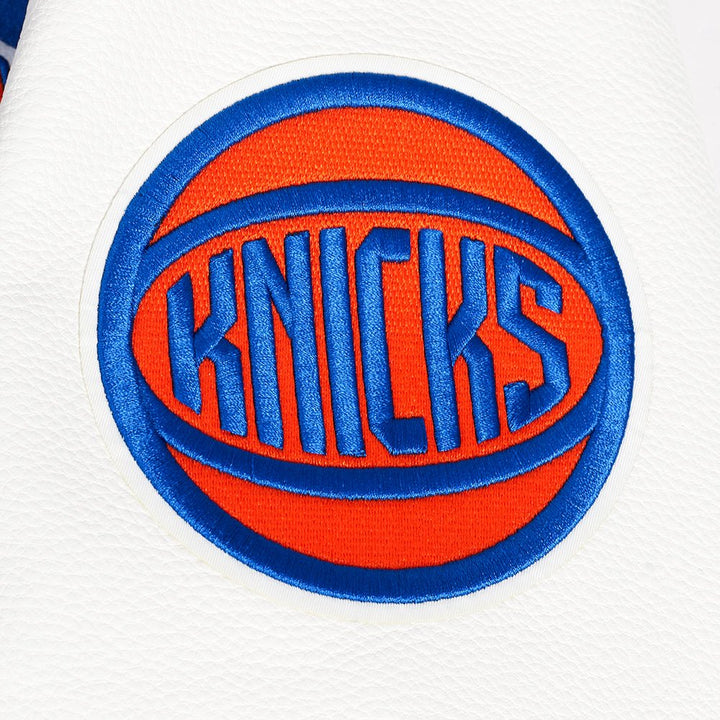 NBA NEW YORK KNICKS TURN IT UP WOOL VARSITY JACKET - Rare Leather