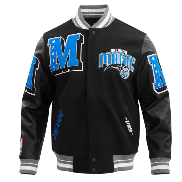 NBA ORLANDO MAGIC MASHUP RIB WOOL VARSITY JACKET - Rare Leather