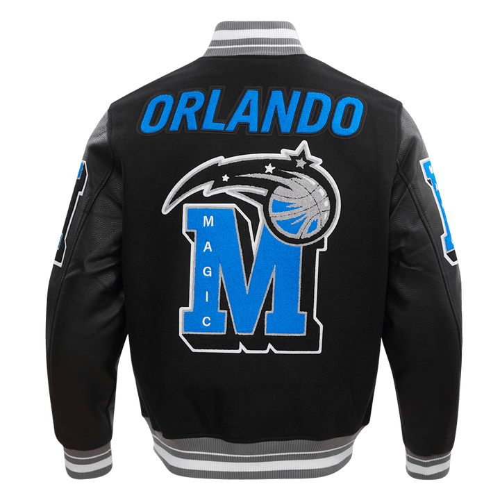 NBA ORLANDO MAGIC MASHUP RIB WOOL VARSITY JACKET - Rare Leather